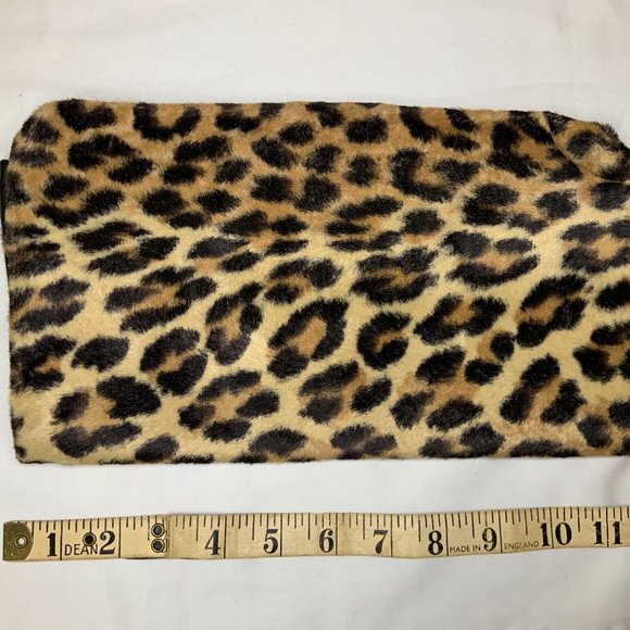 Leopard Print Fold Over Handbag/Clutch - Picture 2 of 3
